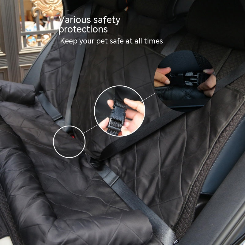 Rear Car Dog Bed — Waterproof Elevated Back Seat Pet Bed