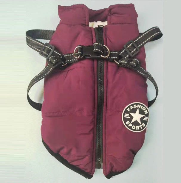 Simple And Creative Autumn And Winter Clothes For Pets Purple