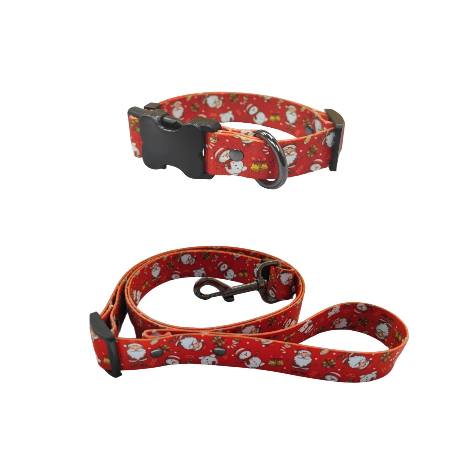Christmas Dog Harness & Leash Set – Festive Print | Red & Green | S–XL Red 2 Style