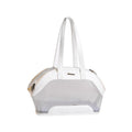 Portable Breathable Cat Travel Bag With Mesh Design - Perfect For Teddy Pomeranian Puppies And Cats White