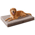 SunStyle Home Orthopedic Dog Beds for XX-Large Dogs XX-Large Dog Bed with Egg Crate Foam Support Non-Slip Bottom & Removable Washable Cover Mattress Pet Mat Bed（Brown） Brown XXL(47x29x4")