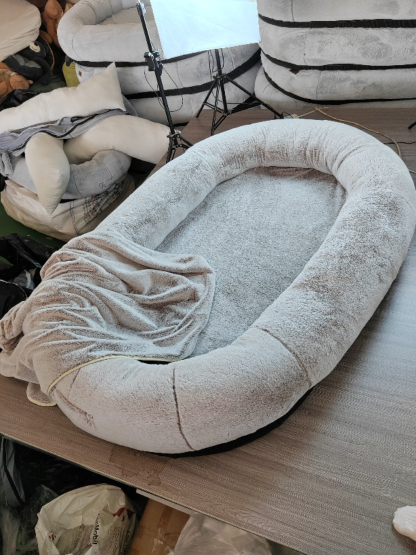 Oversized Human Dog Bed - Removable & Washable Gradient Khaki Regular-135x85x30CM n a