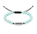 Beaded Aqua Ashes Bracelet Adjustable