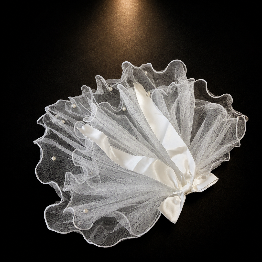 White Tulle Pet Veil Hair Clip wedding accessories