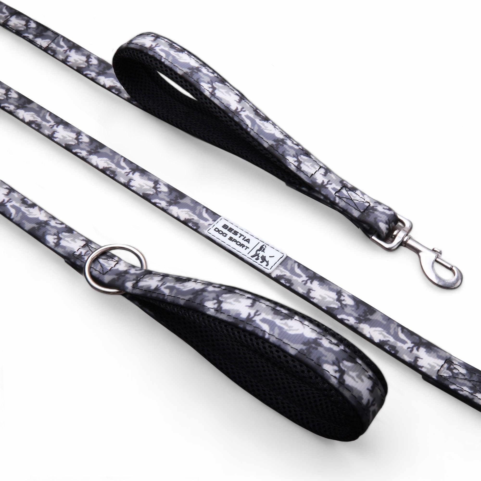 BESTIA DOG SPORT dual handle leash Dual Handle Grey Camo