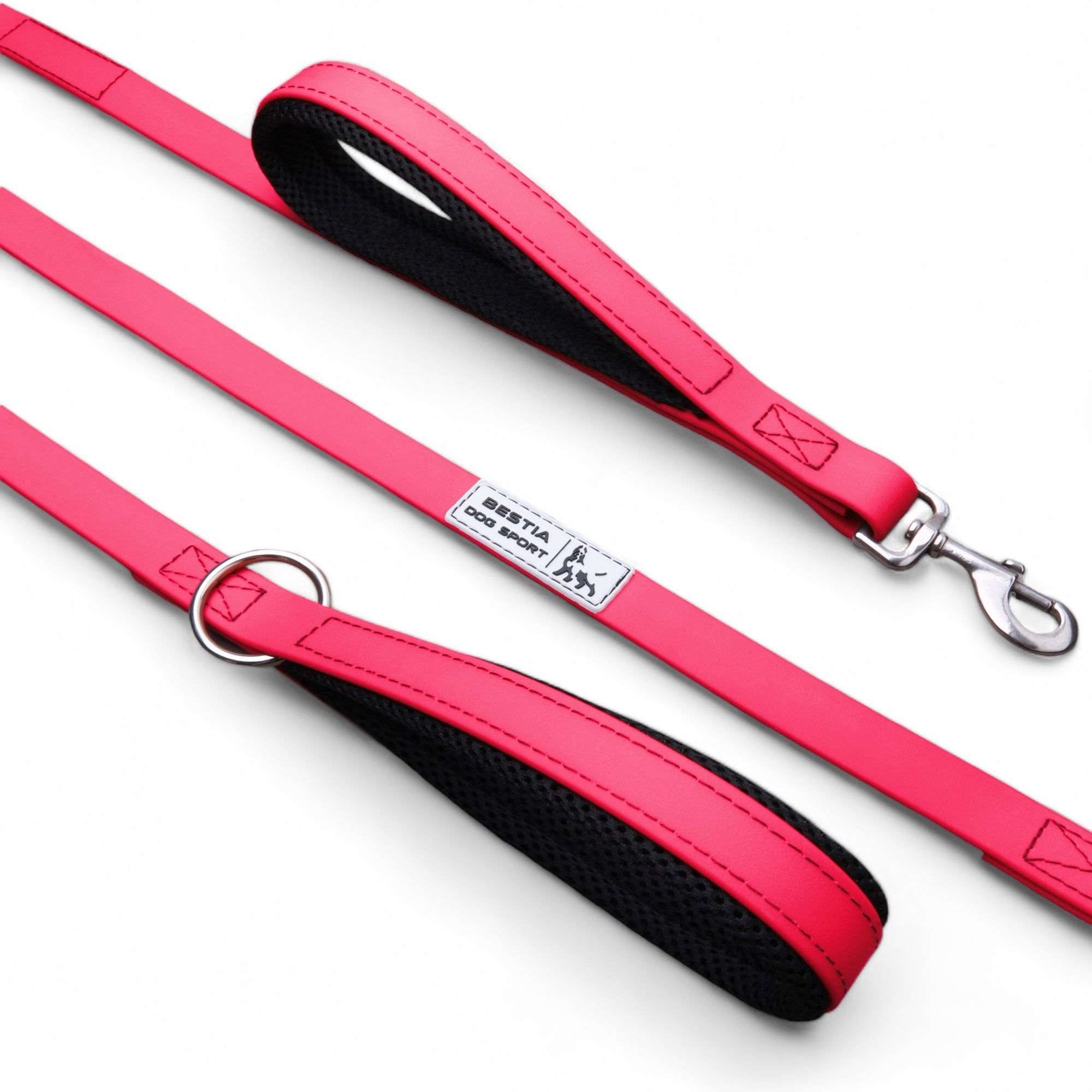 BESTIA DOG SPORT dual handle leash Dual Handle Neon Pink