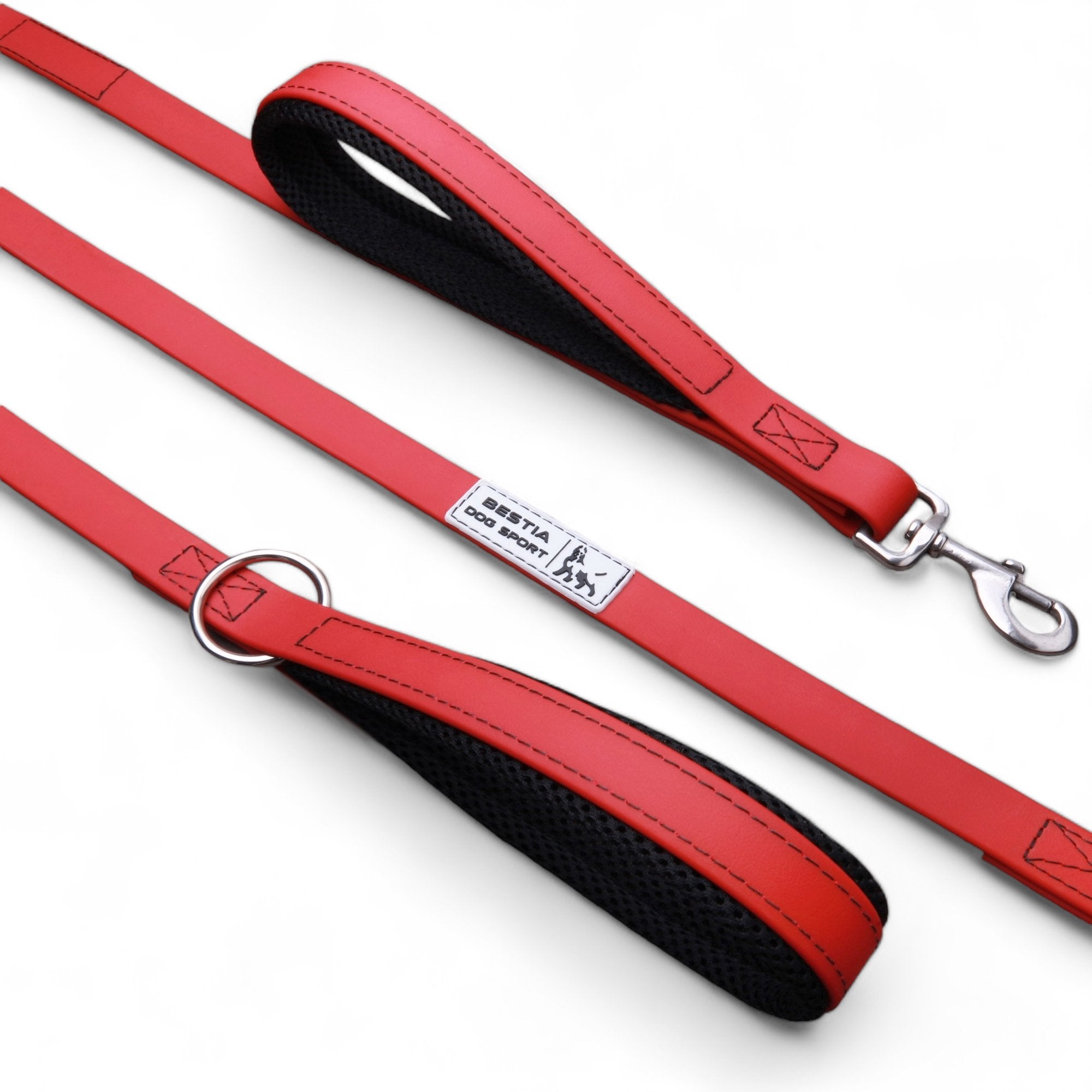 BESTIA DOG SPORT dual handle leash Dual Handle Red