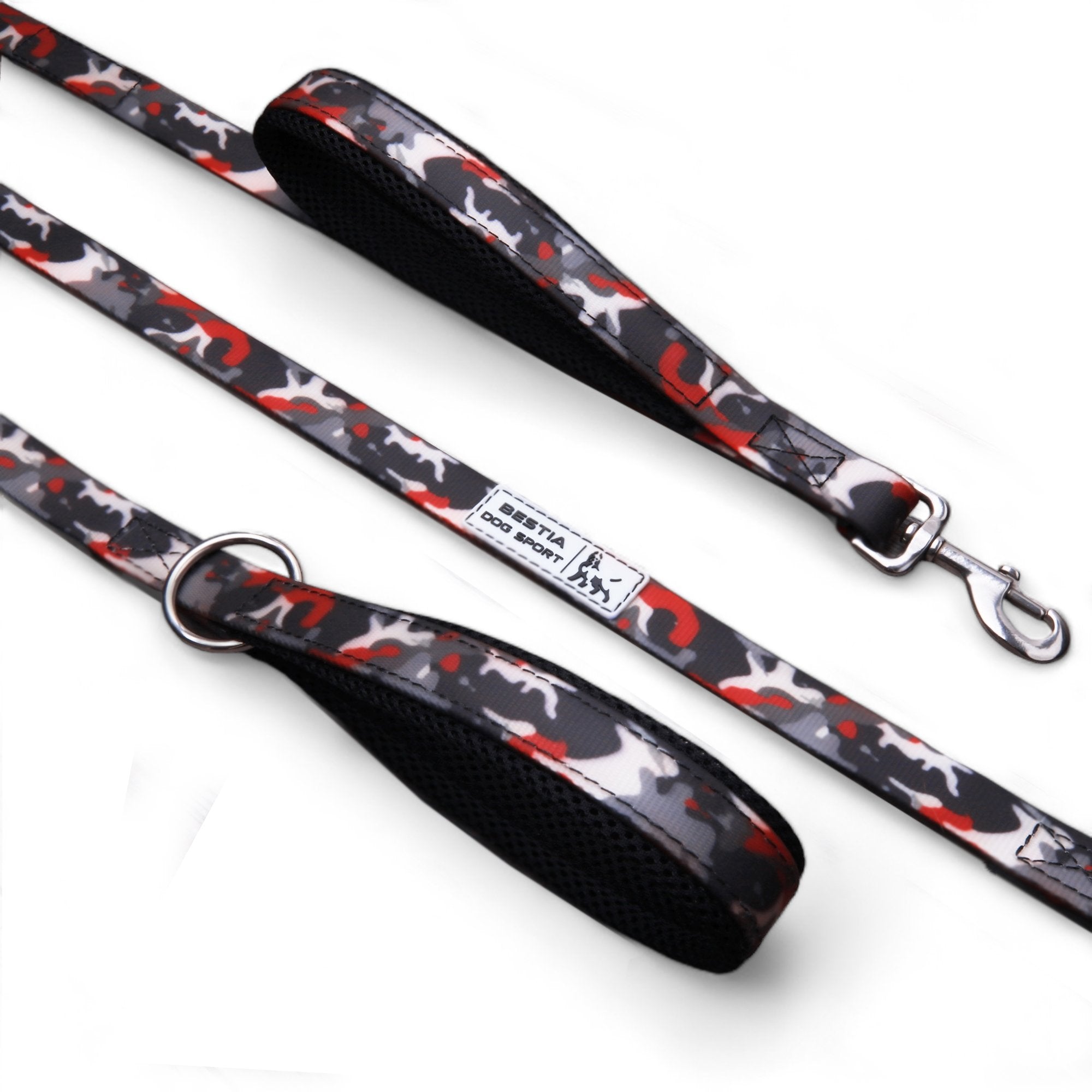 BESTIA DOG SPORT dual handle leash Dual Handle Red Camo