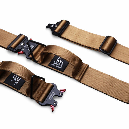 Bestia Dog Sport GripPro Handle Collar Khaki