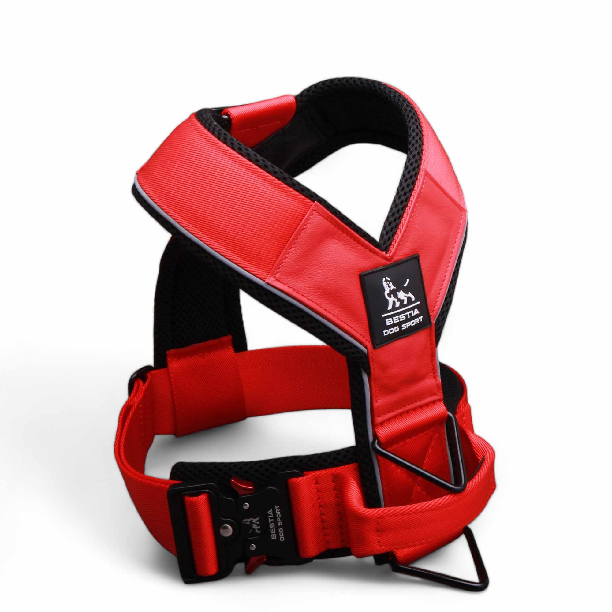 BESTIA DOG SPORT GripPro Heavy Duty Harness Red