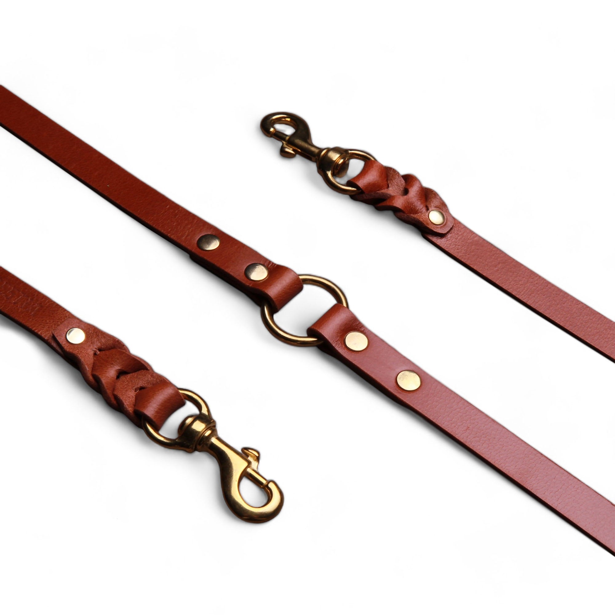 BESTIA DOG SPORT Heavy Coupler Brass Brown