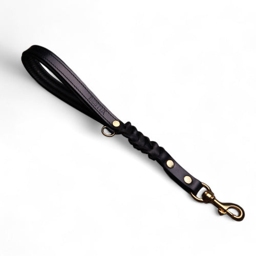 BESTIA DOG SPORT Short "Control" Lead Black Brass