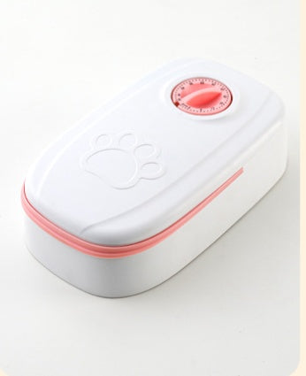 Automatic Pet Feeder Smart Food Dispenser For Cats Dogs Timer Stainless Steel Bowl Auto Dog Cat Pet Feeding Pets Supplies Pink Single meal