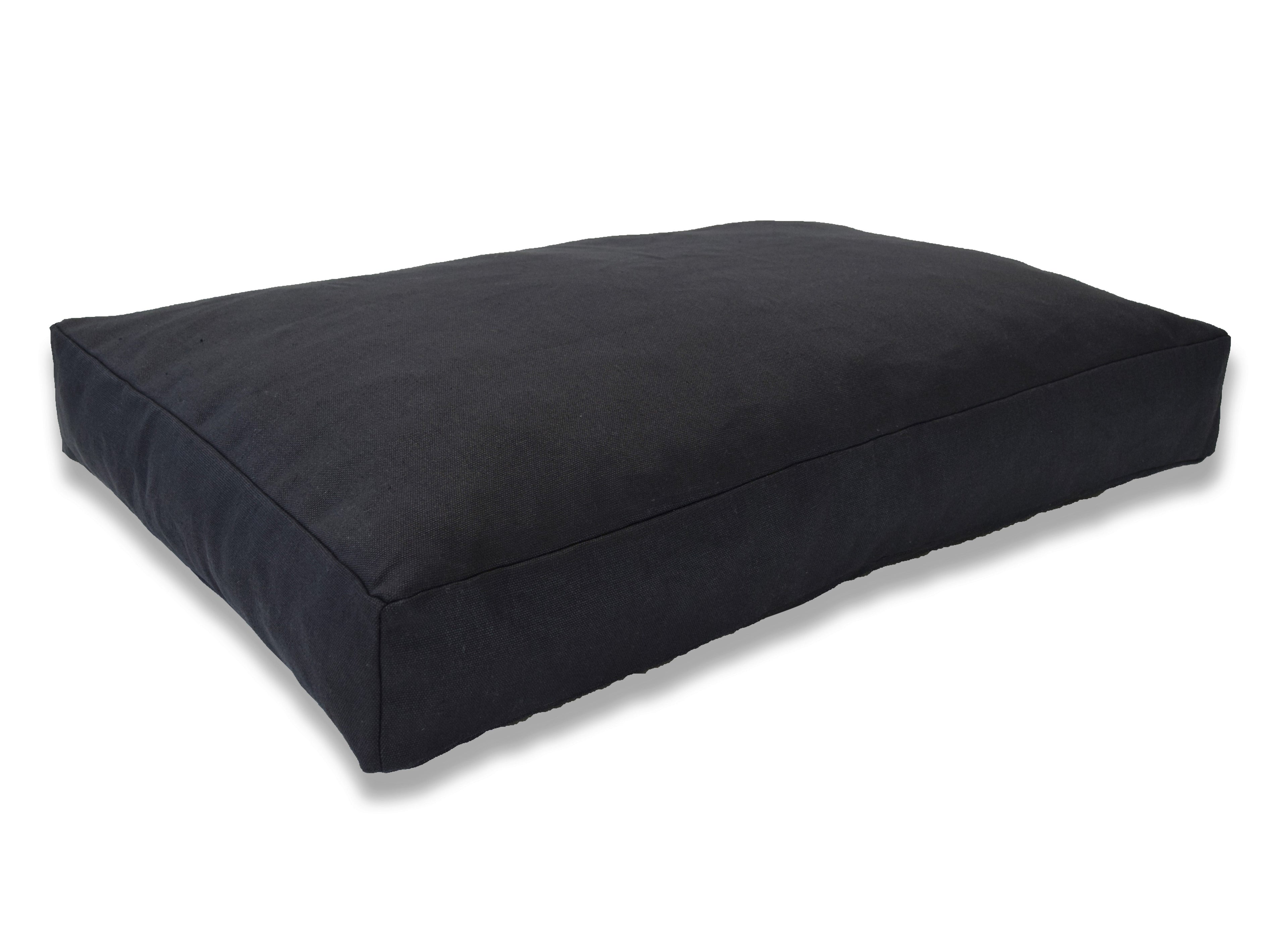 Premium Hemp Dog Bed - Organic Latex Foam Fill Black