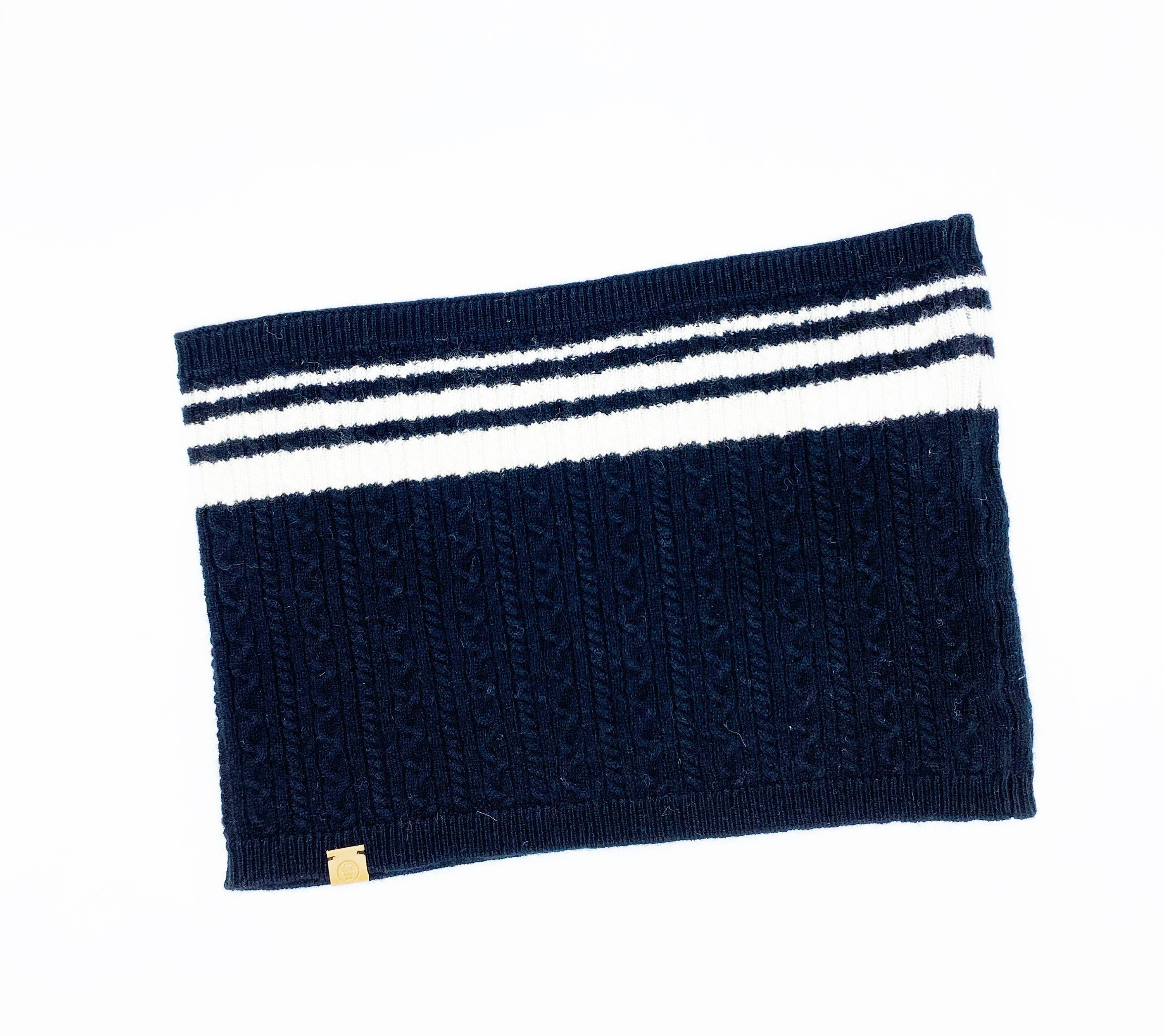 Cashmere Blend Scarf sets for Pets and their humans, Black and White LARGE