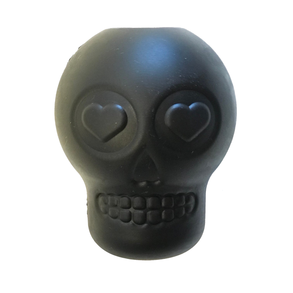 Magnum Sugar Skull Dog Chew Toy & Treat Dispenser - USA Made | SodaPup LARGE BLACK SKULL