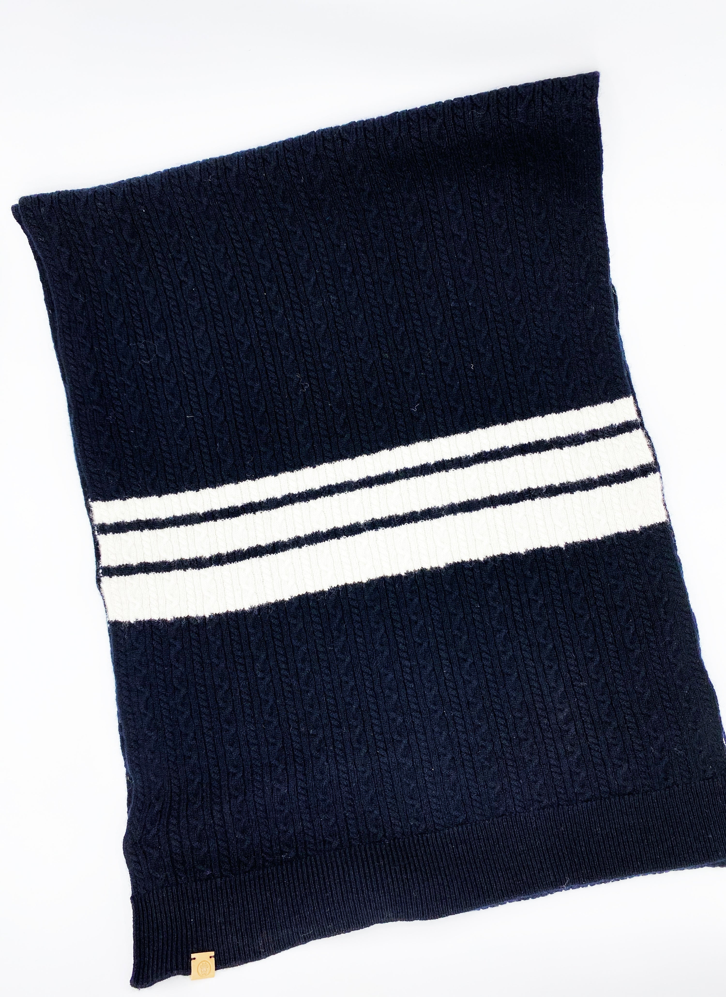 Cashmere Blend Scarf sets for Pets and their humans, Black and White ADULT-ONE SZ