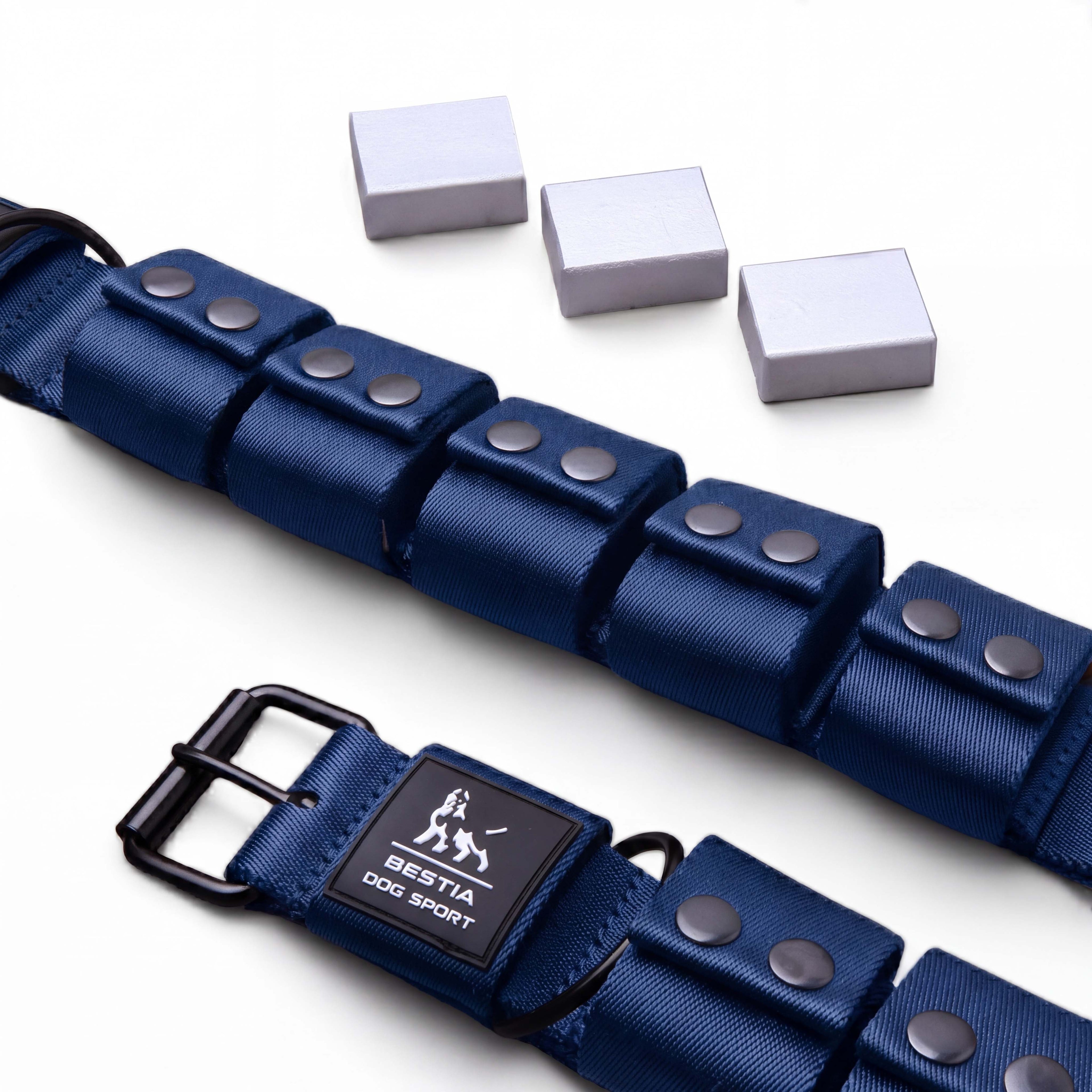 BESTIA DOG SPORT Weighted Dog Training Collar Blue