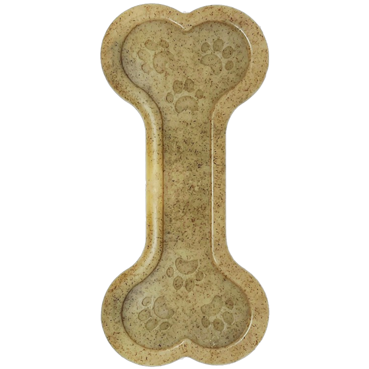 Bone eChew Ultra Durable Nylon Dog Chew Toy for Aggressive Chewers | USA Made Bone Nylon Toy - Brown