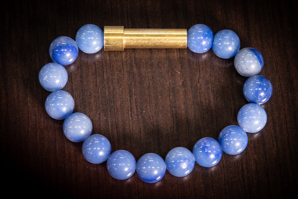 Blue Apatite Healing Bracelet for Hair Fur or Ash