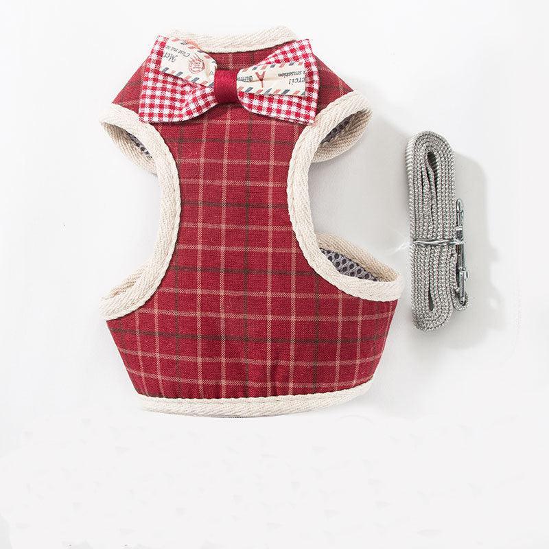 Breathable Mesh Pet Leash For Dogs And Cats Red