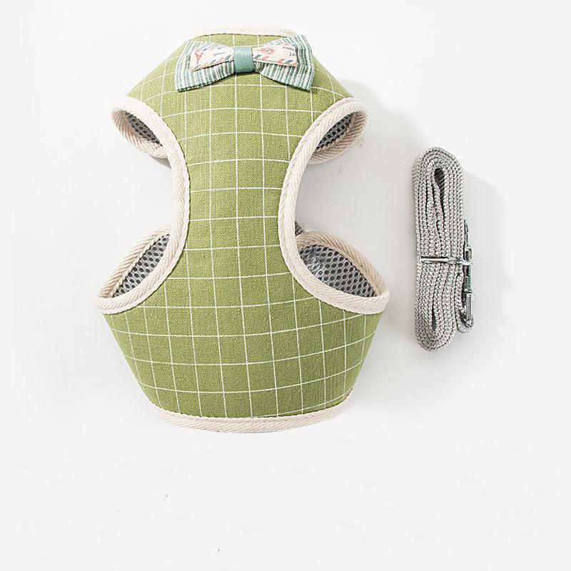 Breathable Mesh Pet Leash For Dogs And Cats Green