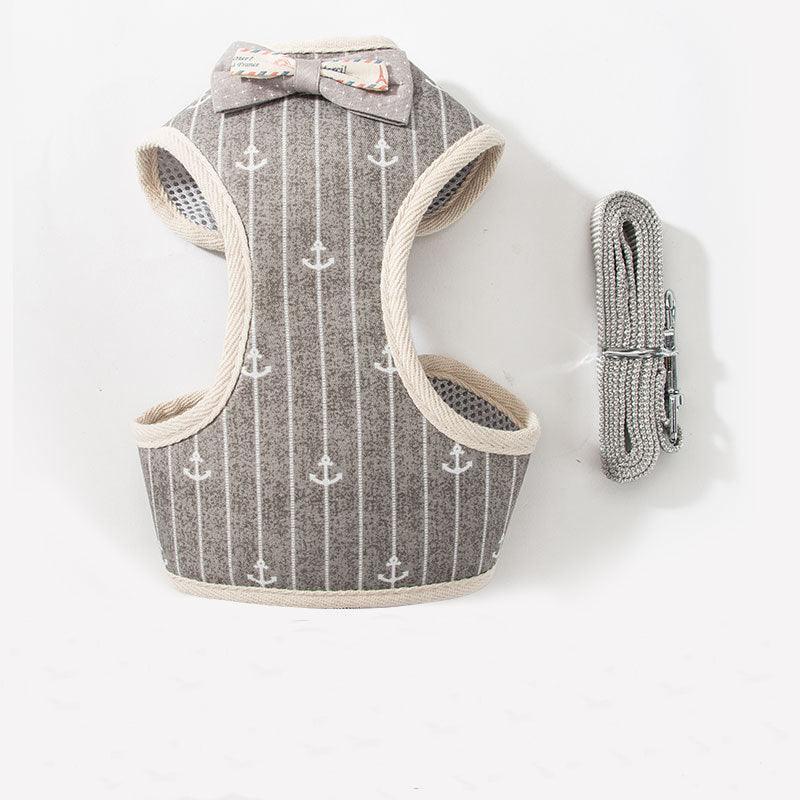 Breathable Mesh Pet Leash For Dogs And Cats Grey
