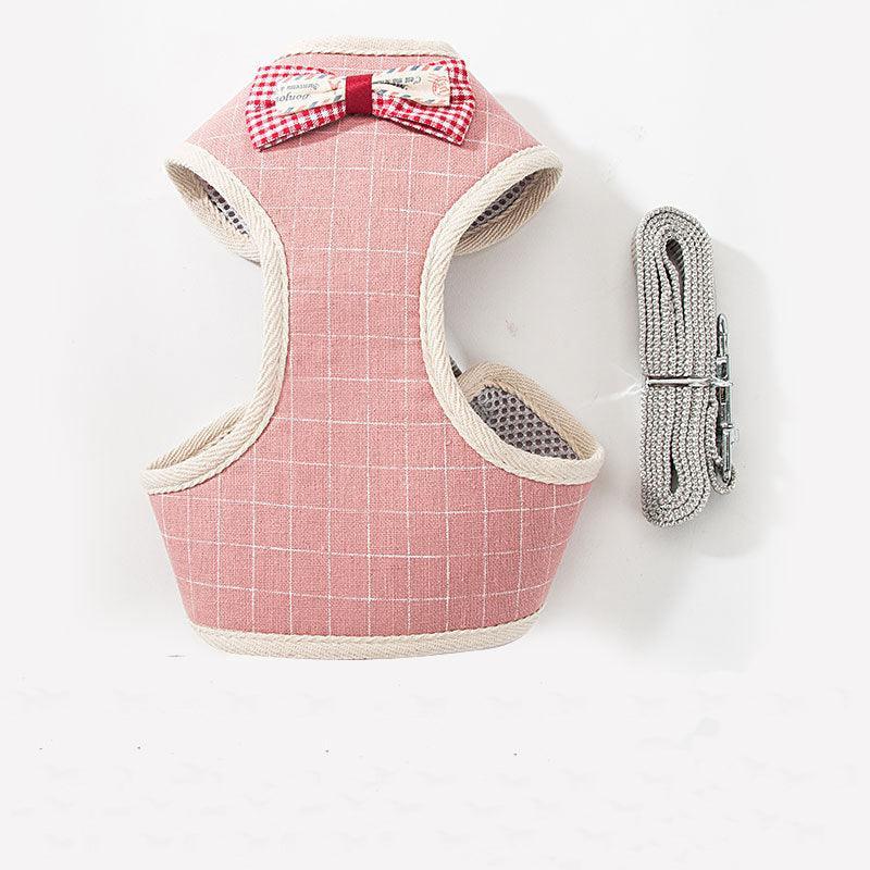 Breathable Mesh Pet Leash For Dogs And Cats Pink