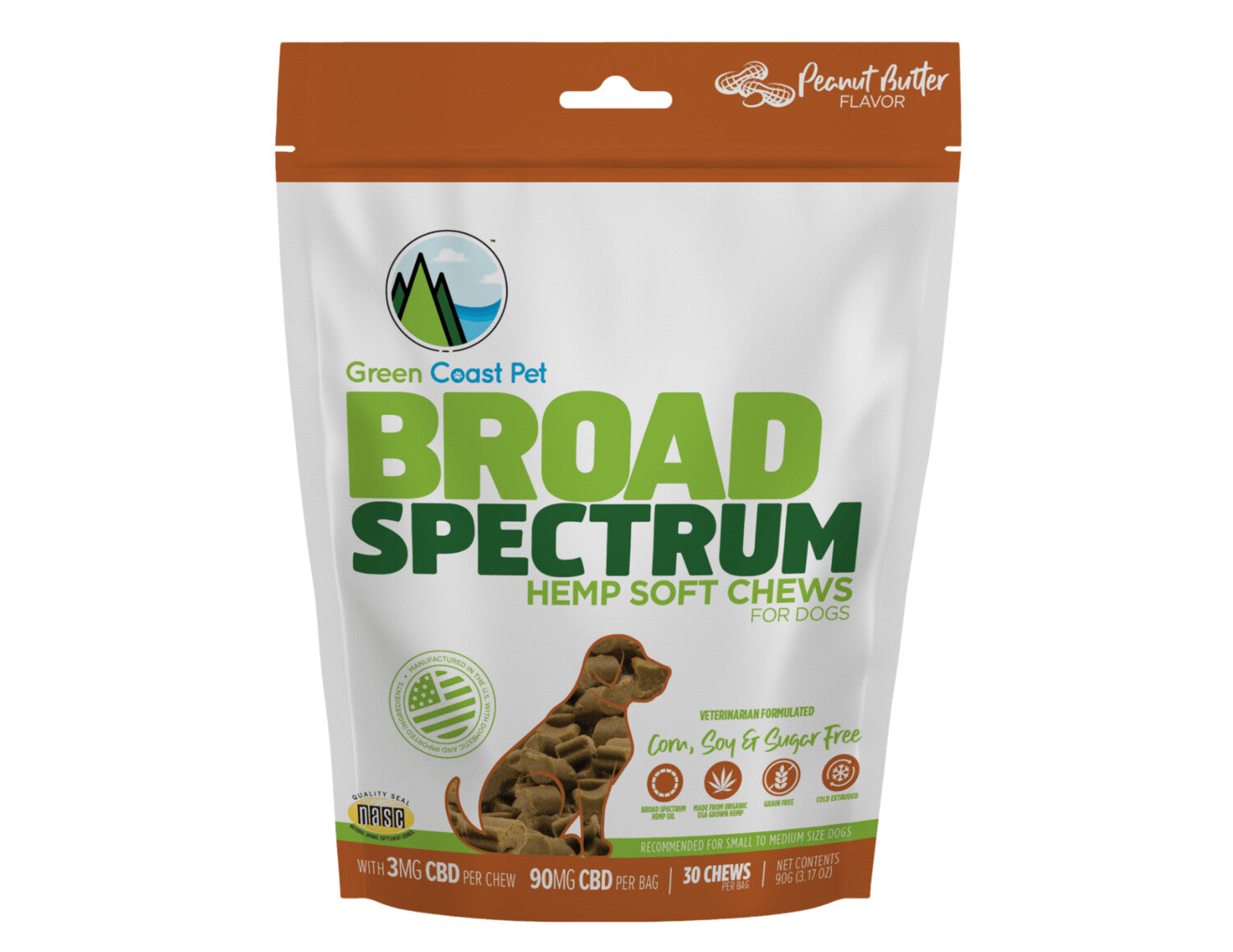Dog & Cat Broad Spectrum Treats Dog - Peanut Butter