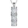 Butterfly Cylinder Ashes Necklace Pendant