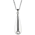 Cutaway Teardrop Ashes Necklace Pendant