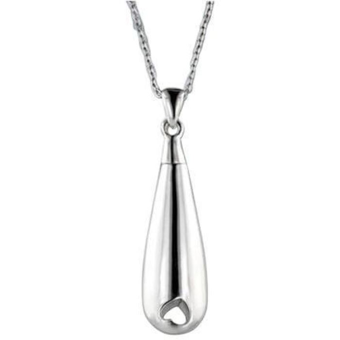 Cutaway Teardrop Ashes Necklace Pendant