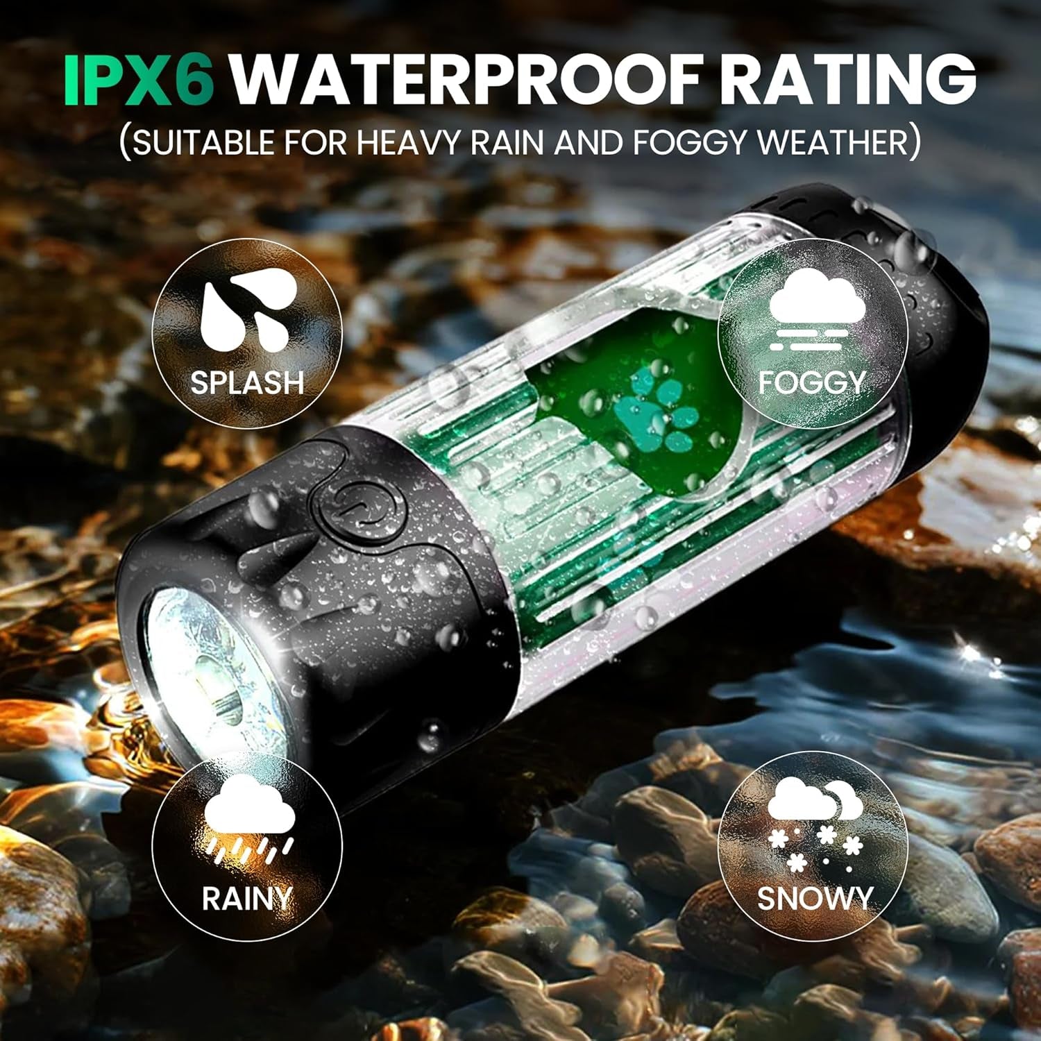 Dog Poop Bag Dispenser LED Flashlight USB C Rechargeable 45 Bags Default Title
