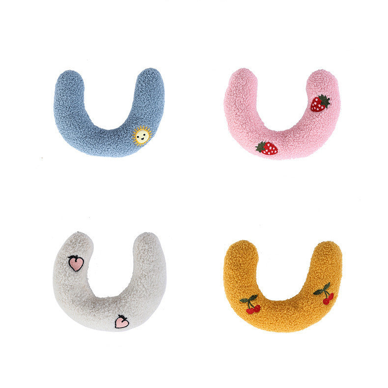 Little Pillow For Cats Fashion Neck Protector Deep Sleep Puppy U-Shaped Pillow Pets Pillow Kitten Headrest Dog Sleeping Pillow Pet Products 26x18cm Set