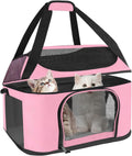 Cat Carrier Backpack Airline Approved Soft Sided Pet Carrier up to 20Lbs Pink