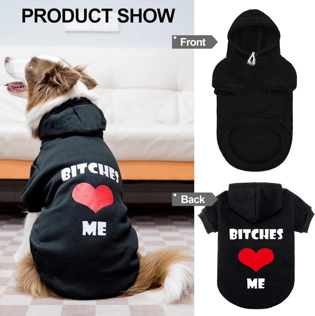Dog Hoodie Sweatshirt with Leash Hole Warm Pet Clothes XS-XXL Dogs