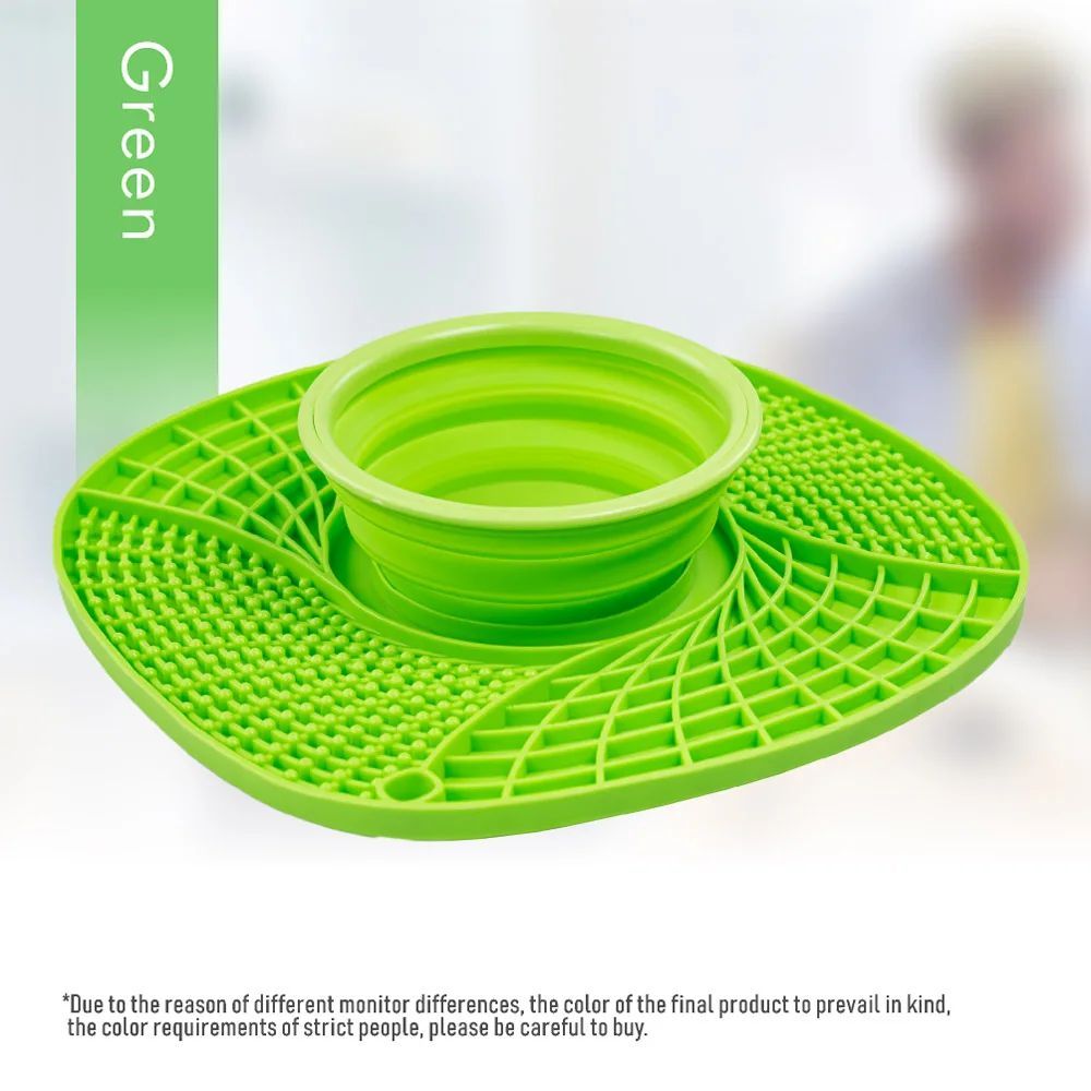 Pet Dog Slow Feeder Bowl Non Slip Puzzle Bowl Anti-Gulping Pet Slower Food Feeding Dishes Cat Bowl For Small Medium Dogs Green