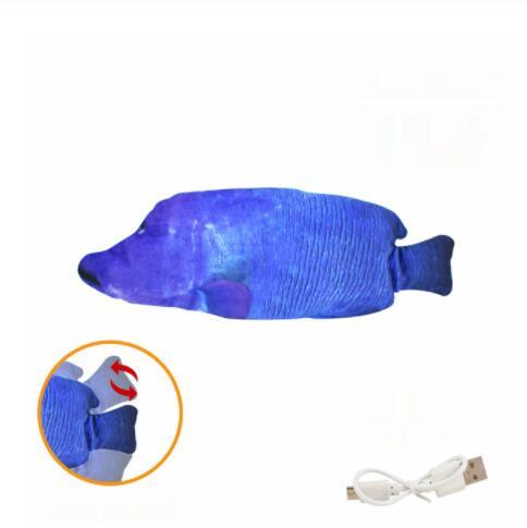 Electric Funny Cat Simulation Fish Beating Usb Jumping Cat Toy Napoleon fish