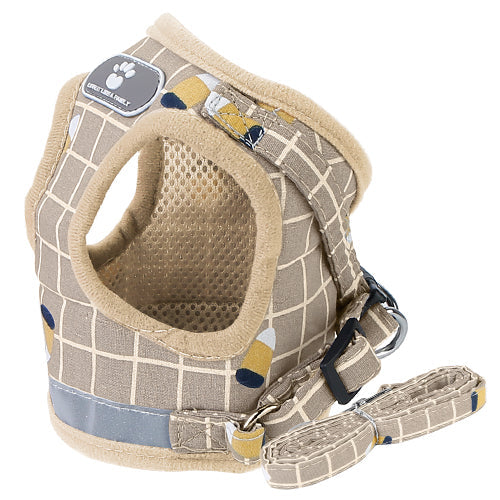 GBruno Pet Mesh Harness Khaki Checkered
