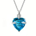 Forever In My Heart Blue Ashes Necklace Pendant
