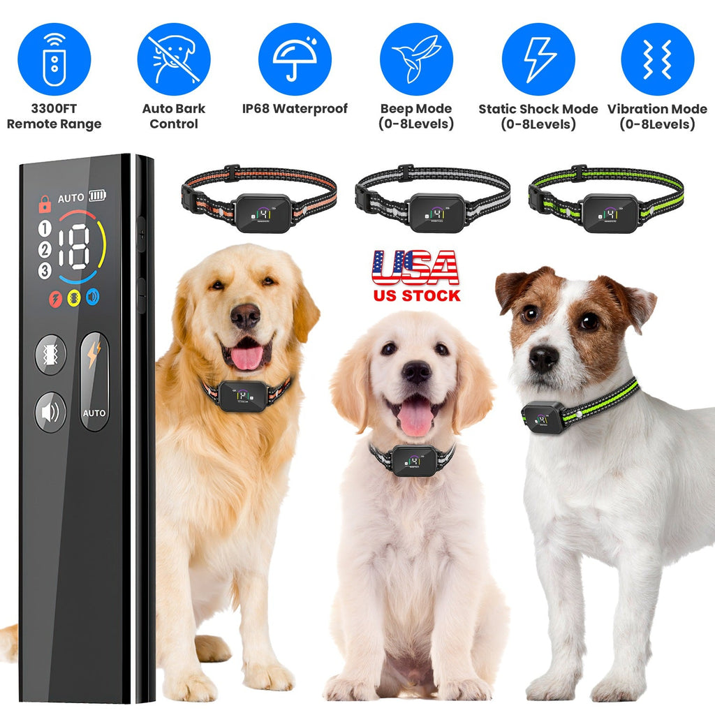 Dog Training Collar with Remote and Bark Control for Small Dogs