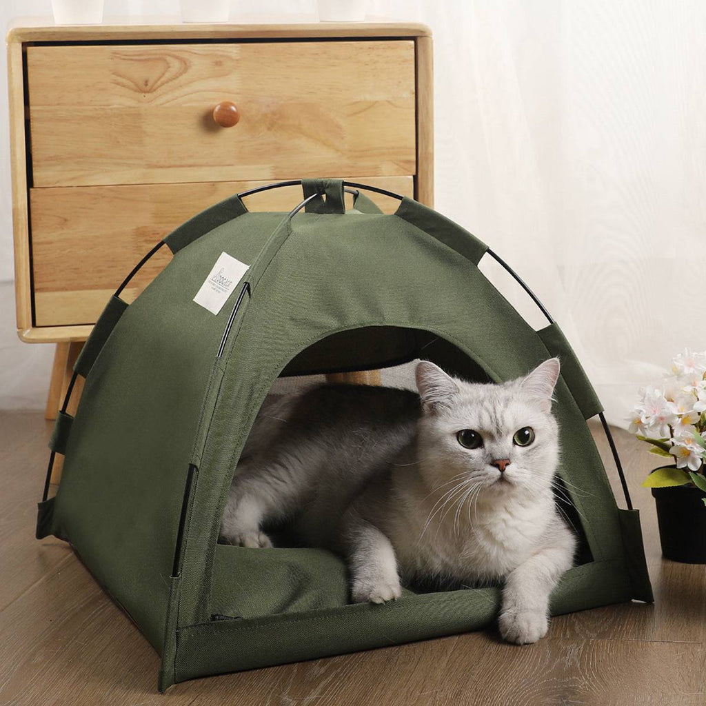 Cat Tent Cooling Mat & Dog Bed – Indoor Pet Sofa with Cushion