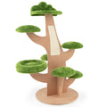 50 Inch Pine Shape Cat Tree for Indoor Cats with Sisal Scratching Board-Green Default Title