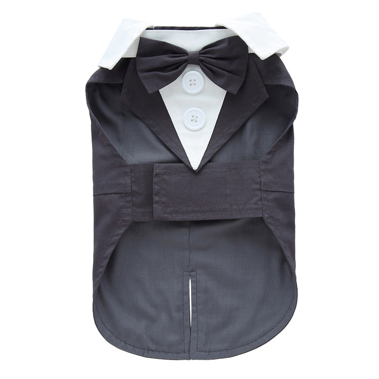 Pet Supplies Clothing Dog Dress Tuxedo A Grey
