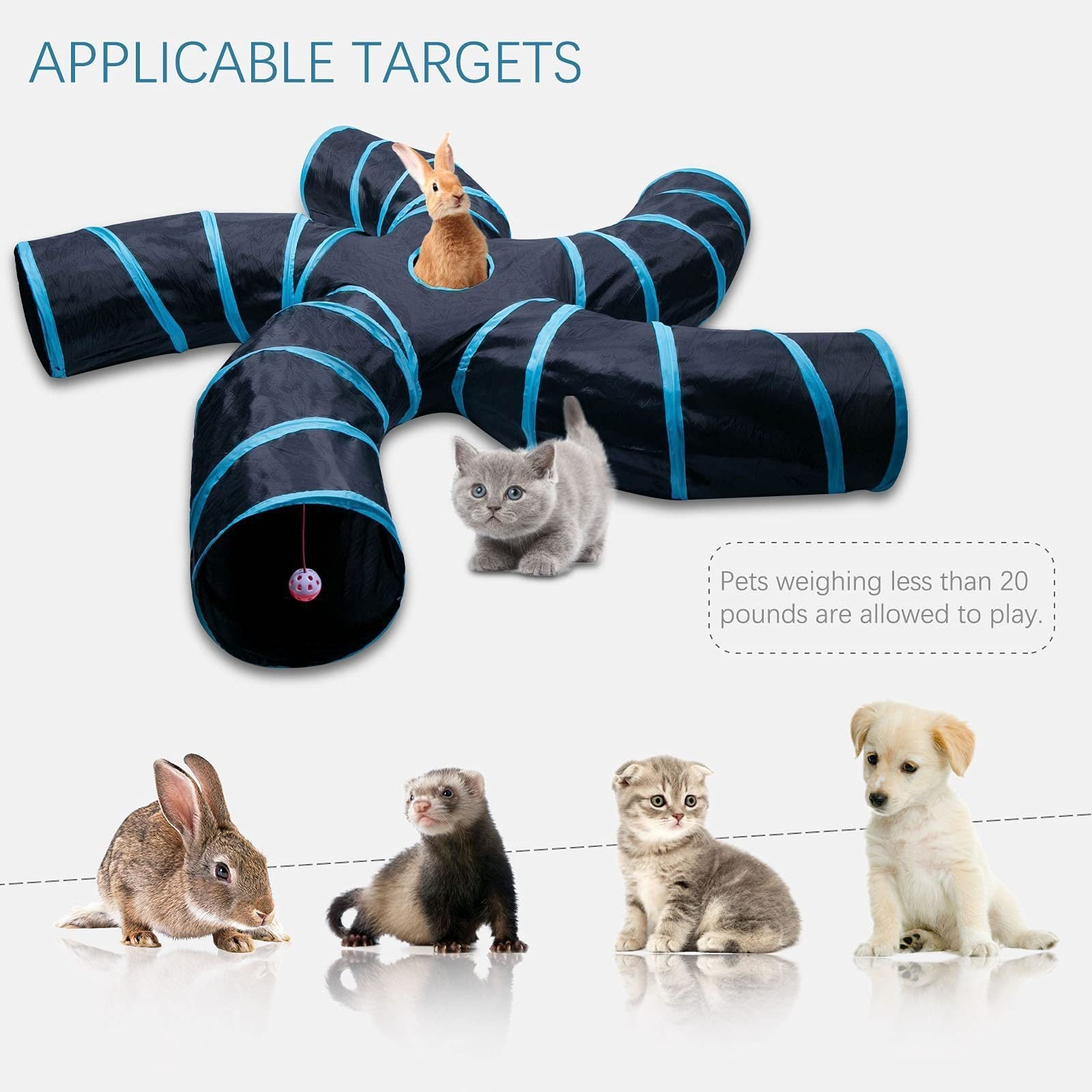 Tree Pattern Tunnel Pet Zhiyi Cat Toy Pets Supplies Dog Toys 5channels