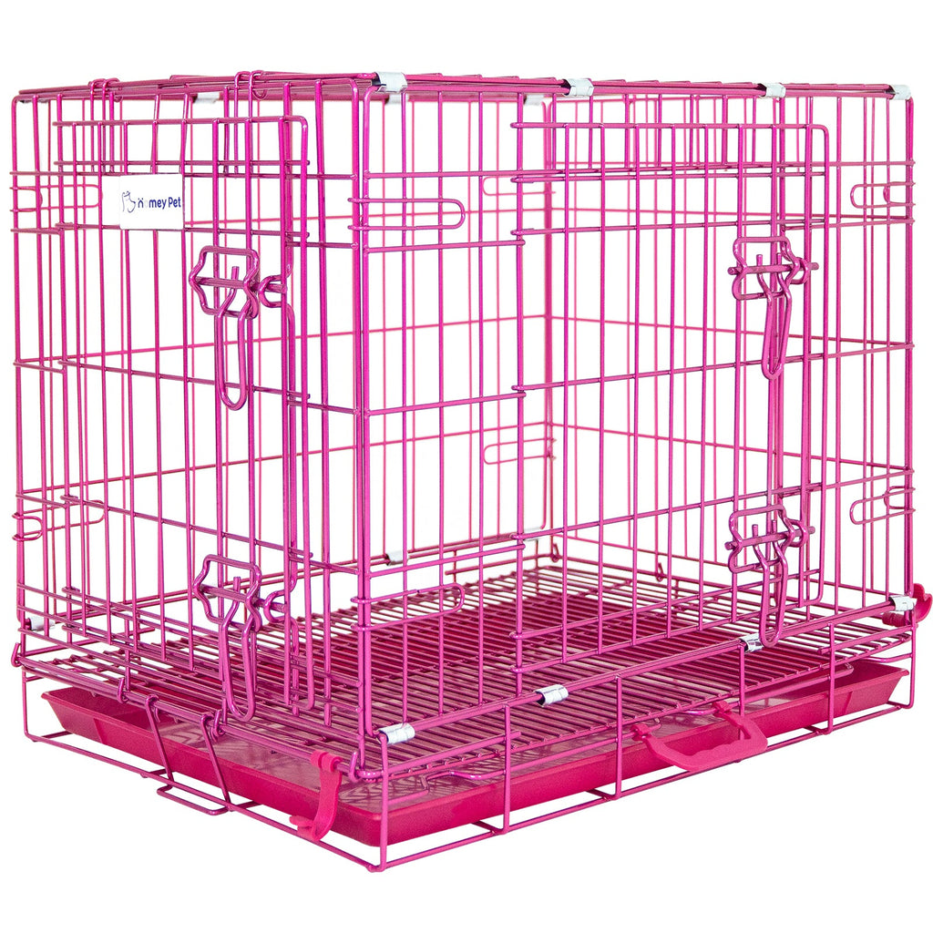 24-42" Collapsible Pink Dog Crate RED24-42 24 Inch 1 Pack