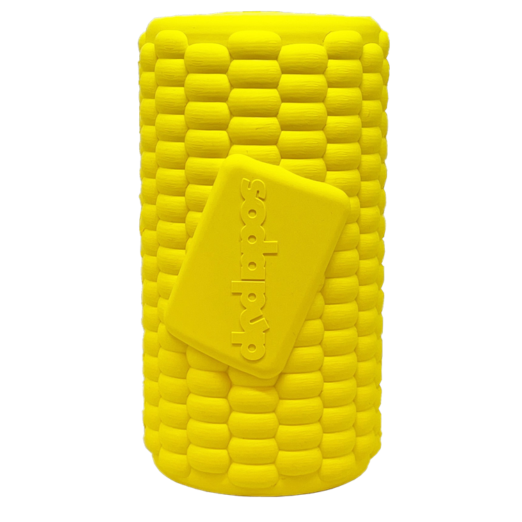 Corn on the Cob Dog Toy - Durable Rubber Treat Dispenser | USA Made Corn on the Cob Toy - Medium