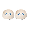 Country Living Set of 2 Natural Fiber Dog Bowls – White Swan X-Large (64oz)