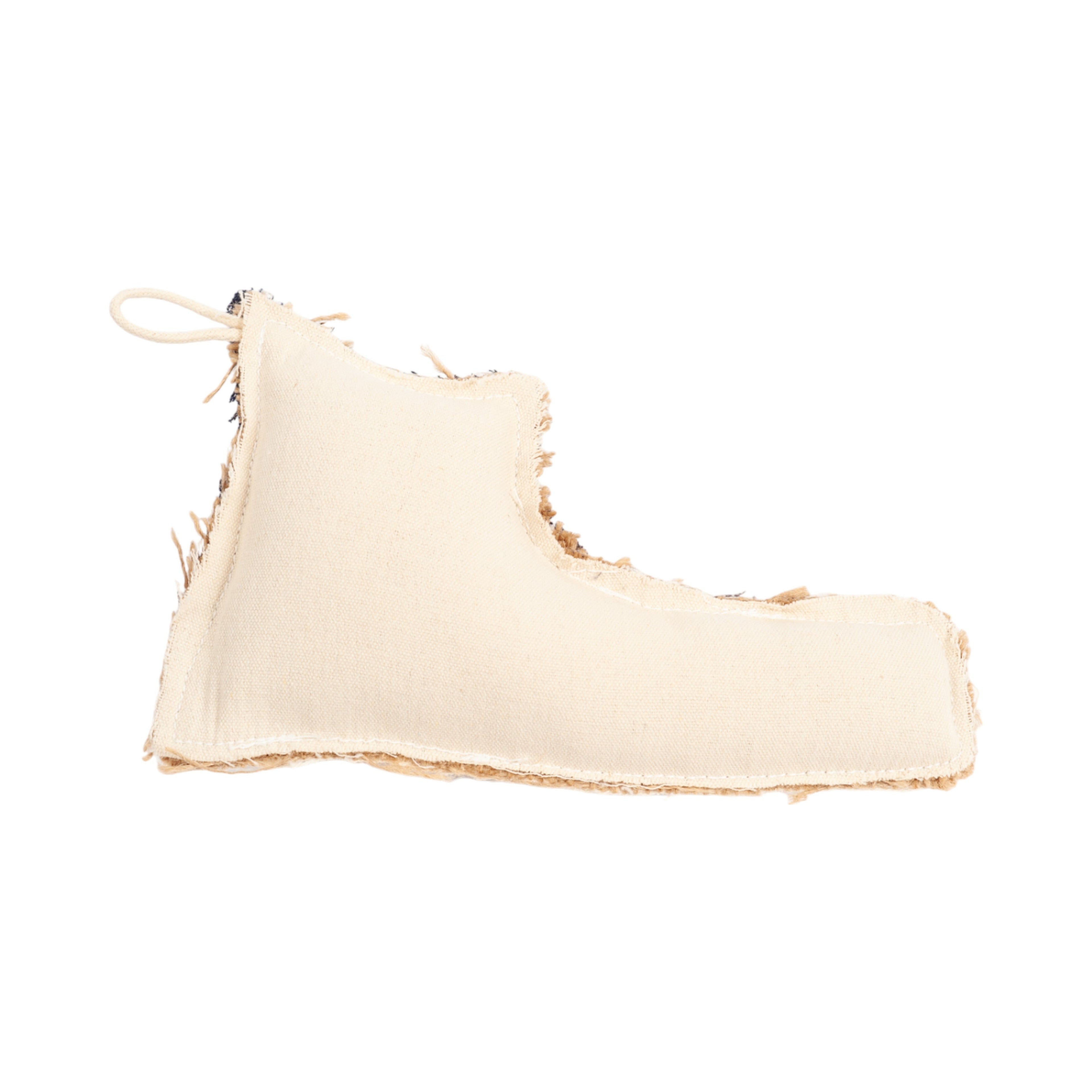 Country Living Canvas & Jute Shoe-Shaped Dog Chew Toy – Durable, Safe and Non-Toxic