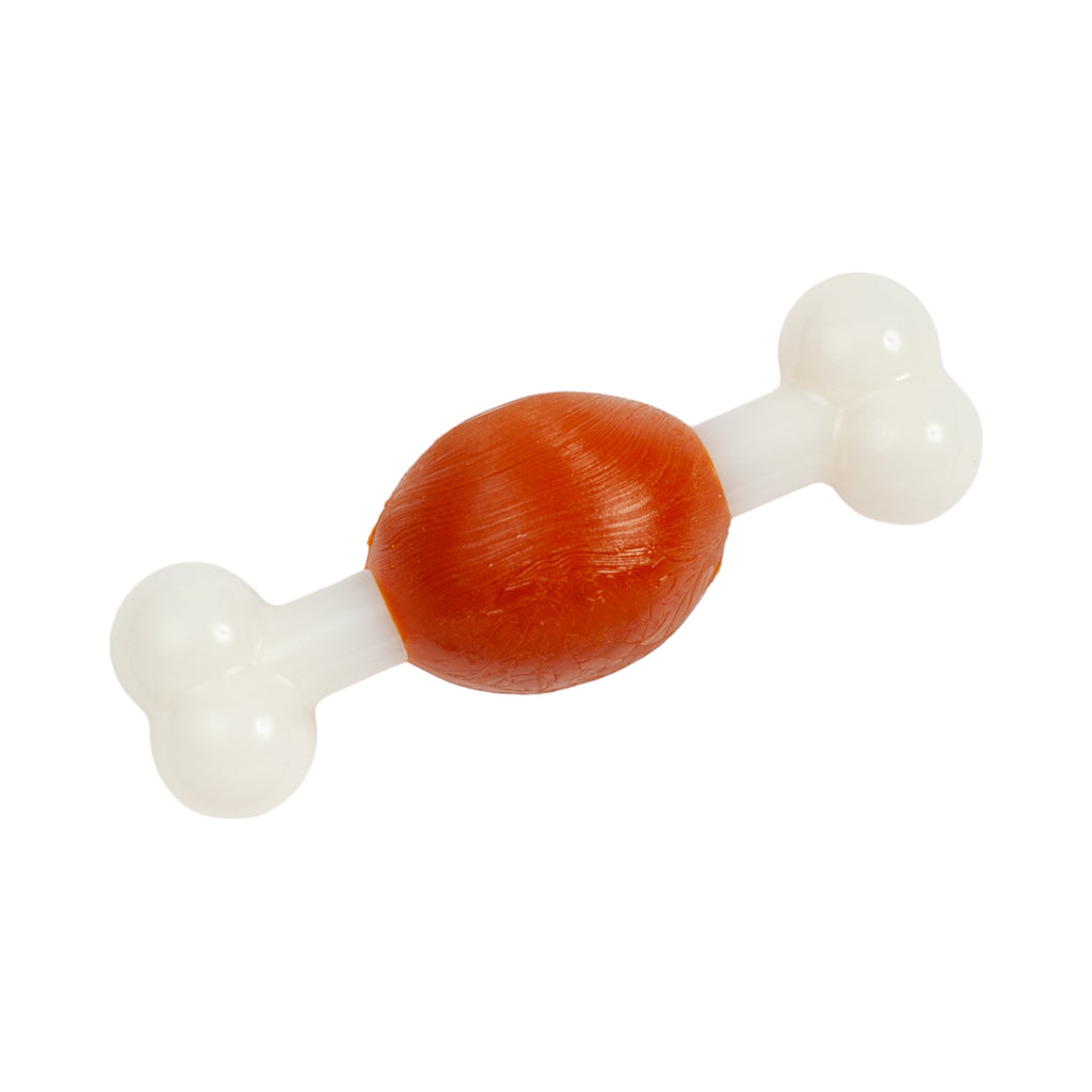 Country Living TPR & Nylon Bone Dog Chew Toy - Beef-Flavored, Ideal for Small Dogs